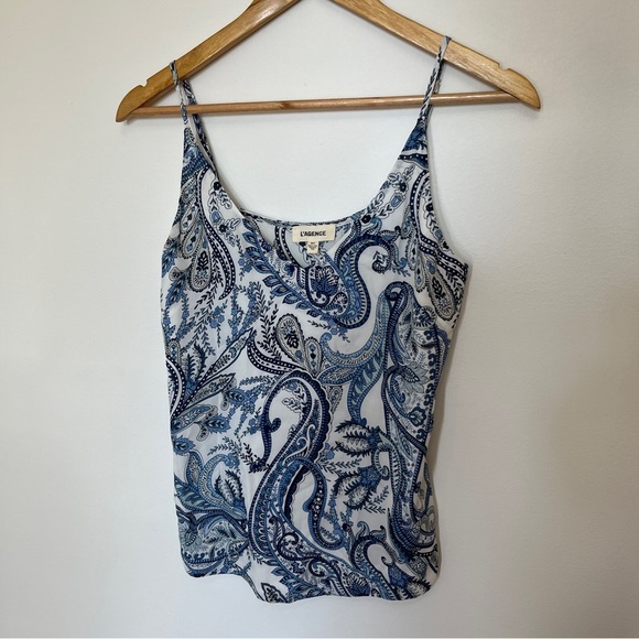 L’Agence Blue & White Print Spaghetti Strap Cami Size XS - Picture 1 of 4